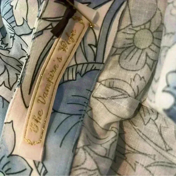 The Vampire's Wife Size 8 High Waist Floral Print Linen Blend Shorts NWT - Picture 15 of 15